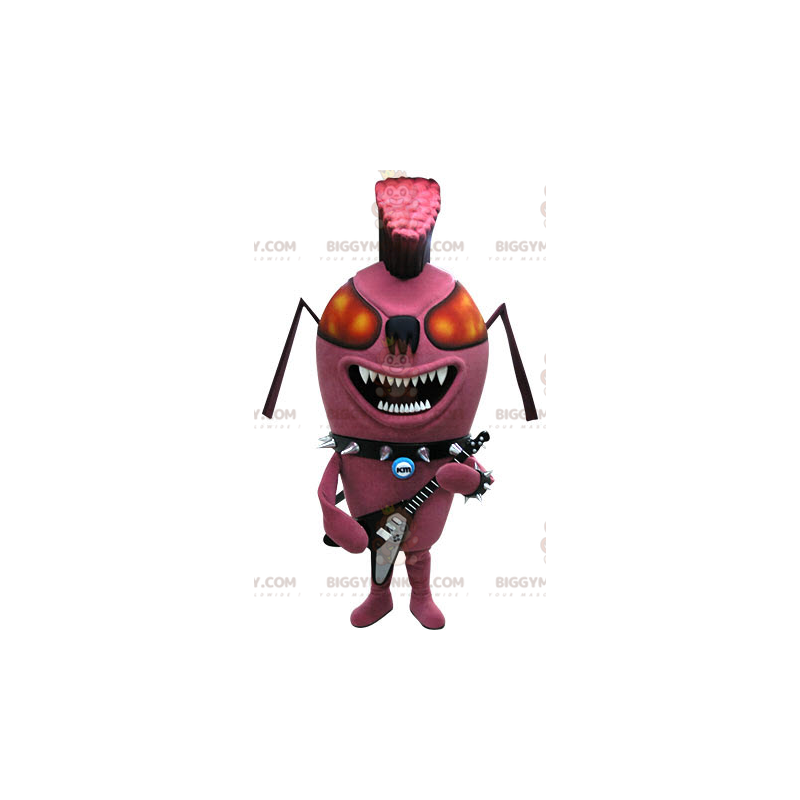 Costume de mascotte BIGGYMONKEY™ d'insecte rose de fourmi punk.