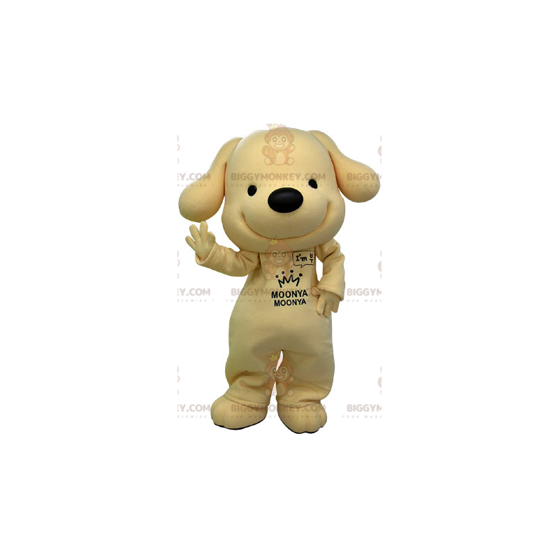 Sehr lächelnder gelber und schwarzer Hund BIGGYMONKEY™ Sehr lächelnder gelber und schwarzer Hund BIGGYMONKEY™
