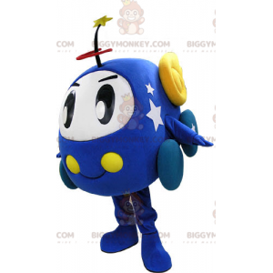 Blue and White Car BIGGYMONKEY™ Mascot Costume. Toy