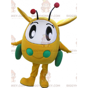 Geel en groen speelgoedvliegtuig BIGGYMONKEY™ mascottekostuum - Mascottes van objecten - BIGGYMONKEY_04928 - BiggyMonkey.com