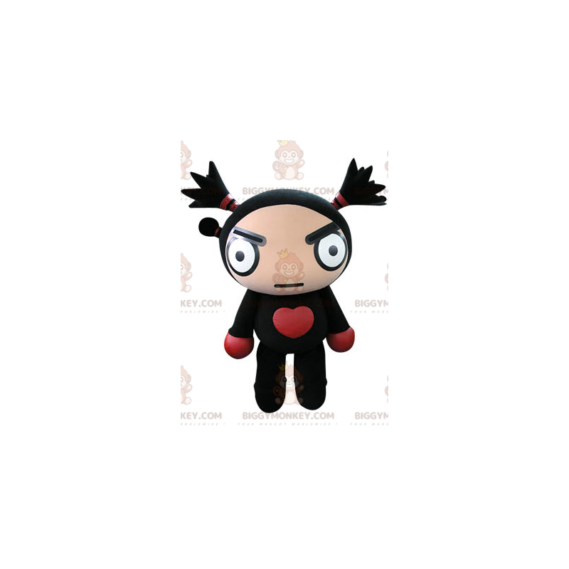 Fierce Looking Black and Red Doll BIGGYMONKEY™ Mascot Costume – Fierce Looking Black and Red Doll BIGGYMONKEY™ Mascot Costume –