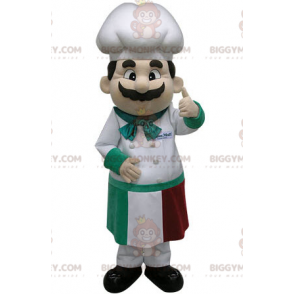 Traje de mascote Chef BIGGYMONKEY™ com avental e chapéu –