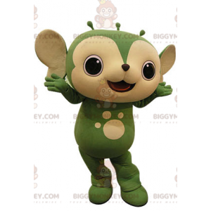 Green and beige animal BIGGYMONKEY™ mascot costume. Squirrel