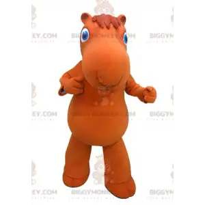 Orange Camel with Blue Eyes BIGGYMONKEY™ Mascot Costume –