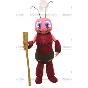 Κοστούμι μασκότ με ροζ και κόκκινο ακρίδα μυρμήγκι BIGGYMONKEY™