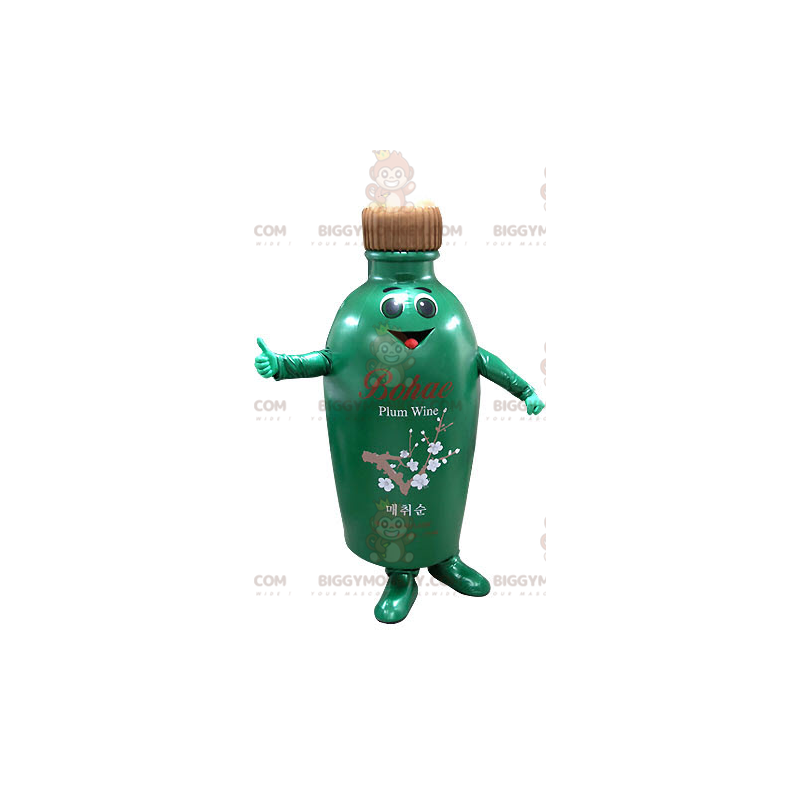 Smiling Green and Brown Bottle BIGGYMONKEY™ Mascot Costume -