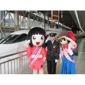 2 BIGGYMONKEY™s maskot av japanska mangatjejer - BiggyMonkey