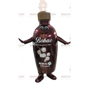 Disfraz de mascota BIGGYMONKEY™ de botella roja y marrón