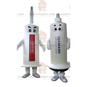 2 maskot BIGGYMONKEY™s med hvide sprøjter. 2 sprøjter -