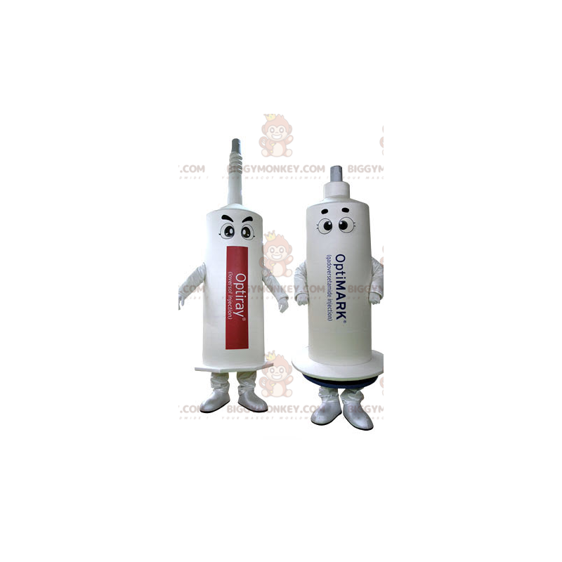 2 mascotte BIGGYMONKEY's van witte spuiten. 2 spuiten - 2 mascotte BIGGYMONKEY's van witte spuiten. 2 spuiten -