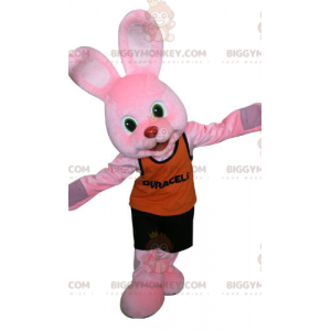 BIGGYMONKEY™ mascot costume of the famous Duracell Pink Bunny.