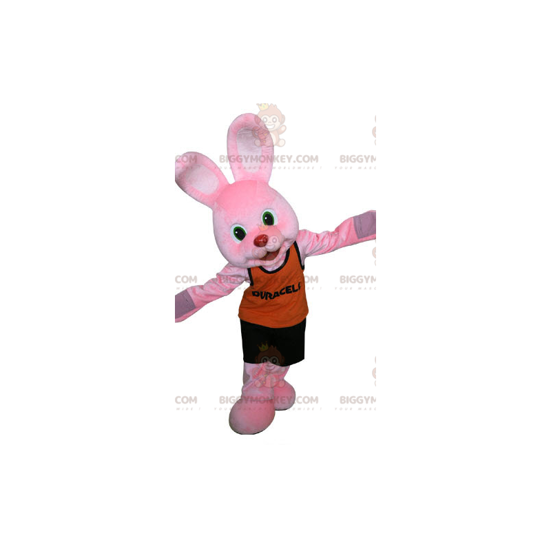 Disfraz de mascota BIGGYMONKEY™ del famoso Duracell Pink Bunny.