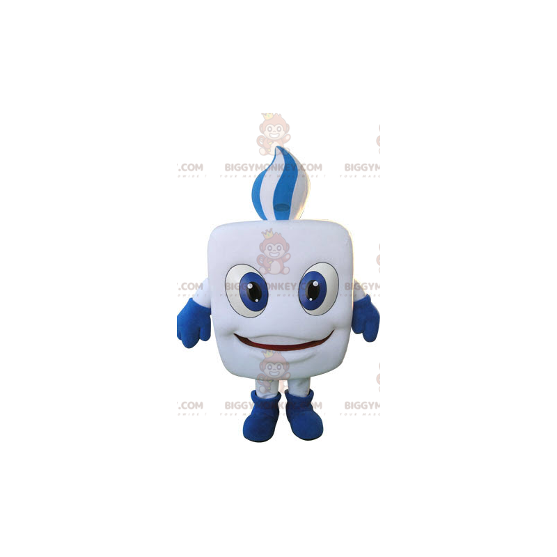 Costume de mascotte BIGGYMONKEY™ de dent blanche de chewing-gum Costume de mascotte BIGGYMONKEY™ de dent blanche de chewing-gum