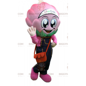 Disfraz de mascota Pink Alcachofa Col BIGGYMONKEY™ con peto -