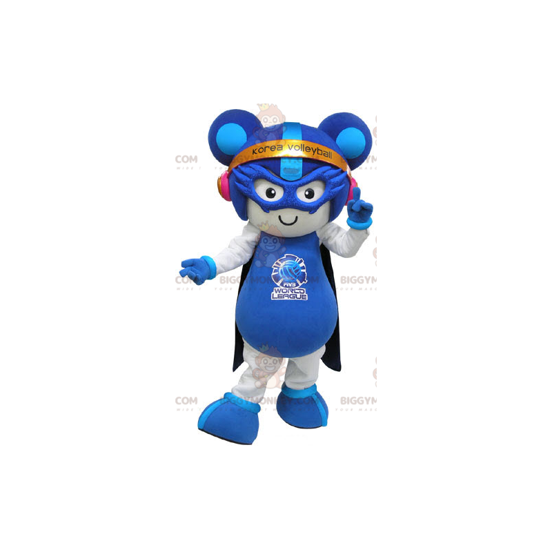 Kostium maskotki BIGGYMONKEY™ Biało-niebieska mysz w Kostium maskotki BIGGYMONKEY™ Biało-niebieska mysz w