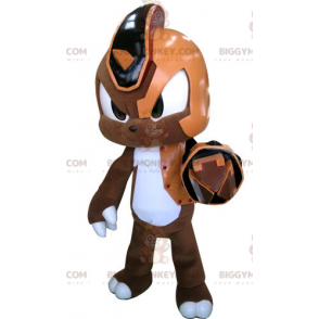 Brun Orange og hvid Cyborgkanin BIGGYMONKEY™ maskotkostume - Kanin maskot - BIGGYMONKEY_04969 - BiggyMonkey.com