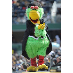 Big Green Bird BIGGYMONKEY™ Mascot Costume In Suit -