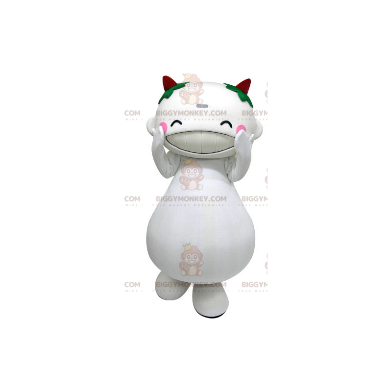 Costume da mascotte BIGGYMONKEY™ da uomo bianco grasso che ride Costume da mascotte BIGGYMONKEY™ da uomo bianco grasso che ride