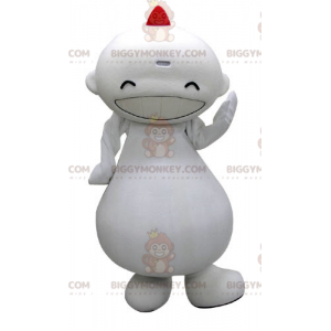 Costume de mascotte BIGGYMONKEY™ de gros bonhomme blanc à l'air