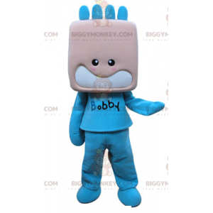 BIGGYMONKEY™-mascottekostuum voor jongens, gekleed in blauw -