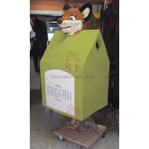 Wooden Shack BIGGYMONKEY™ Mascot Costume with Fox Head –
