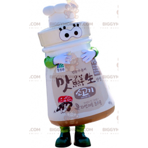 BIGGYMONKEY™ mascot costume of salt shaker with chef's hat.