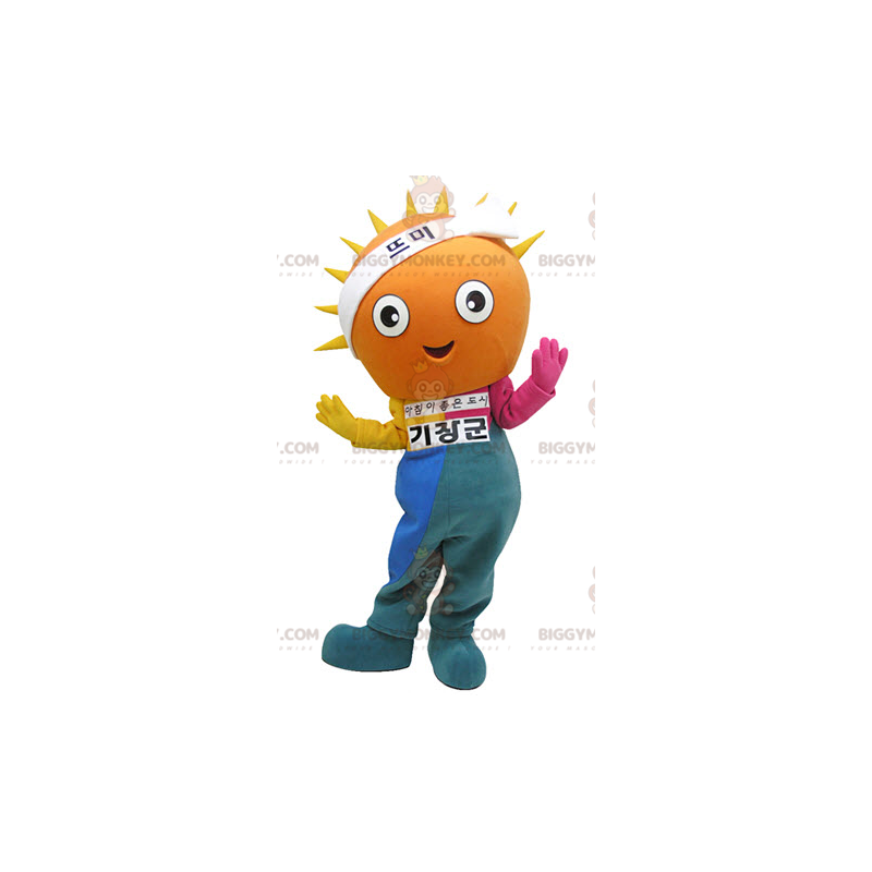Sun BIGGYMONKEY™ Mascot Costume with Colorful Outfit – Sun BIGGYMONKEY™ Mascot Costume with Colorful Outfit –