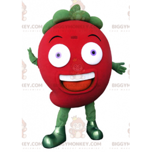 Disfraz de mascota gigante de fresa roja y verde BIGGYMONKEY™ -