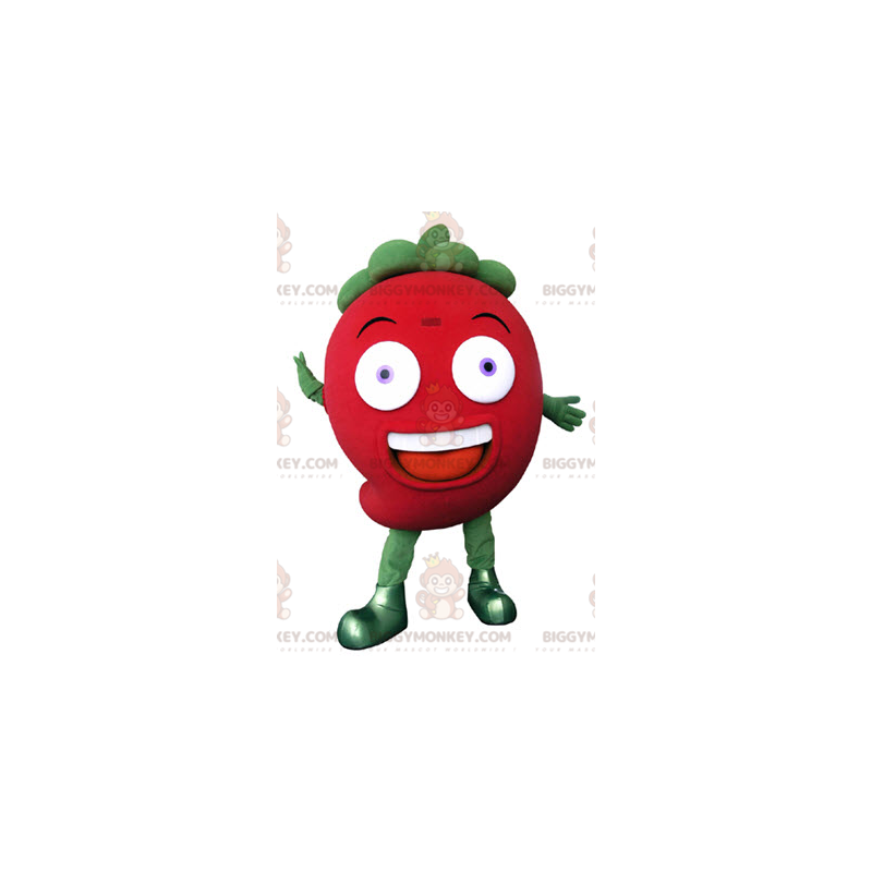 Costume de mascotte BIGGYMONKEY™ de fraise rouge et verte