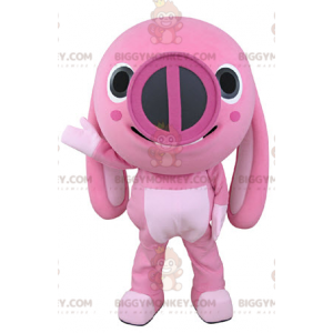Disfraz de mascota BIGGYMONKEY™ Cerdo animal rosa con orejas