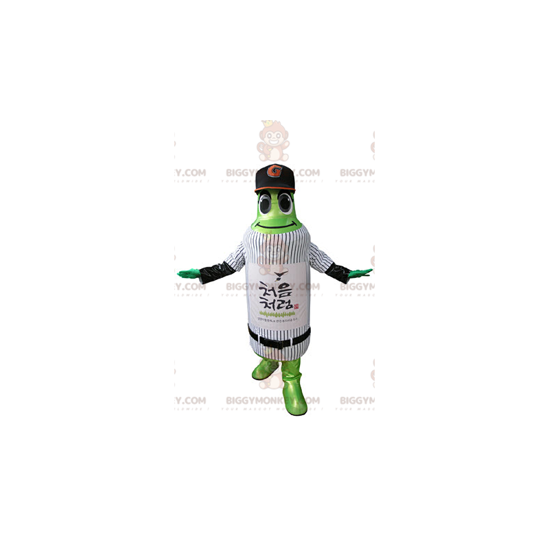 Green Bottle BIGGYMONKEY™ Mascot Costume In Sportswear – Green Bottle BIGGYMONKEY™ Mascot Costume In Sportswear –