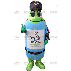 Green Bottle BIGGYMONKEY™ Maskottchenkostüm in Sportbekleidung - Sportmaskottchen - BIGGYMONKEY_05027 - BiggyMonkey.com