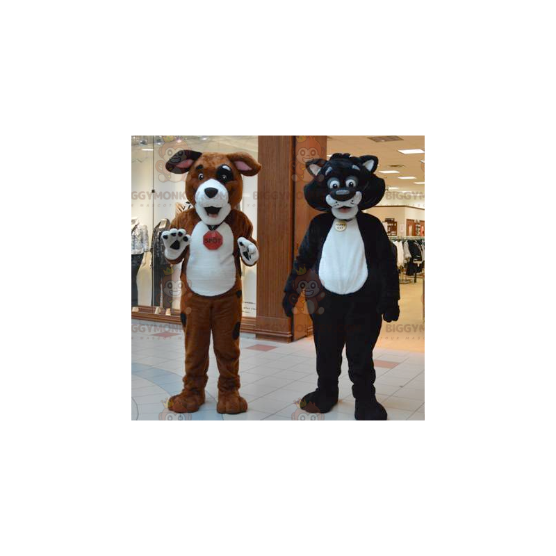 2 BIGGYMONKEY™s mascot a giant cat and dog - Biggymonkey.com