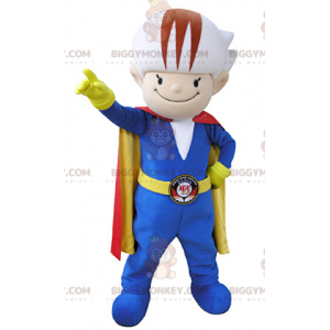 Colorful Snowman BIGGYMONKEY™ Mascot Costume with Jumpsuit and
