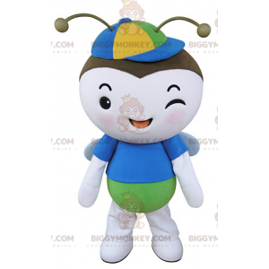 Blauwgroene en witte vlinder vliegend insect BIGGYMONKEY™