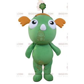  Costume da mascotte drago verde e arancione BIGGYMONKEY™. Costume da mascotte BIGGYMONKEY™ verde - BiggyMonkey.com