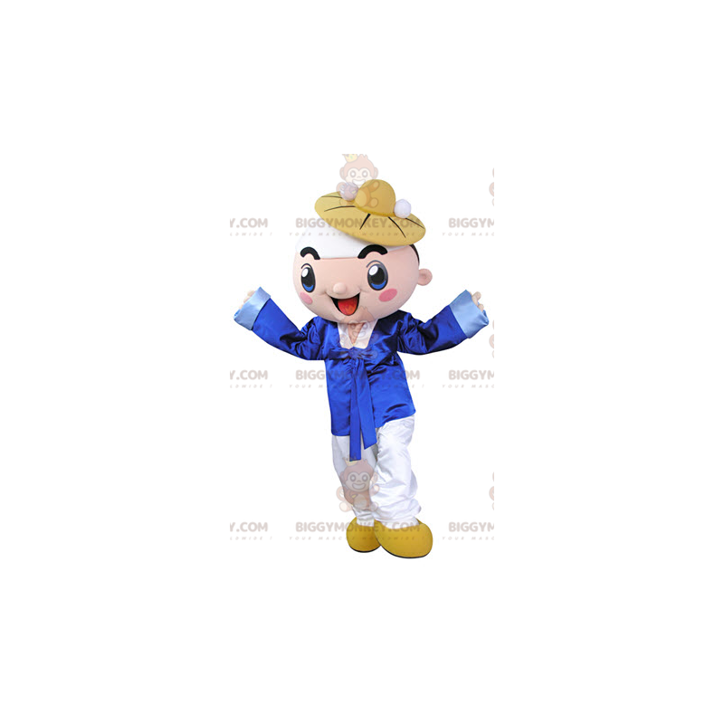 Costume da mascotte BIGGYMONKEY™ da ragazzo sorridente vestito Costume da mascotte BIGGYMONKEY™ da ragazzo sorridente vestito
