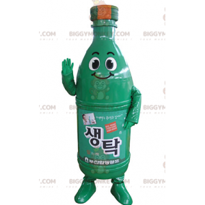 Trinken Sie das BIGGYMONKEY™-Maskottchen-Kostüm. Grüne Flasche