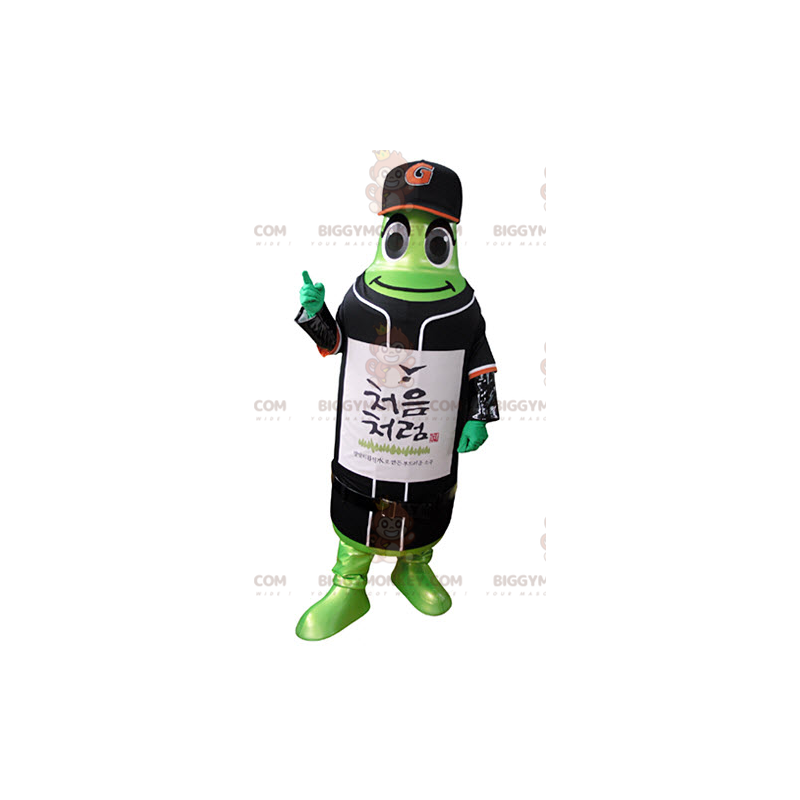 Green Bottle BIGGYMONKEY™ Mascot Costume In Sportswear -