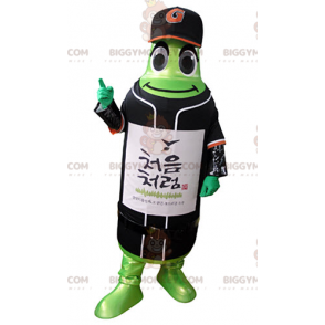 Green Bottle BIGGYMONKEY™ Mascot Costume In Sportswear -