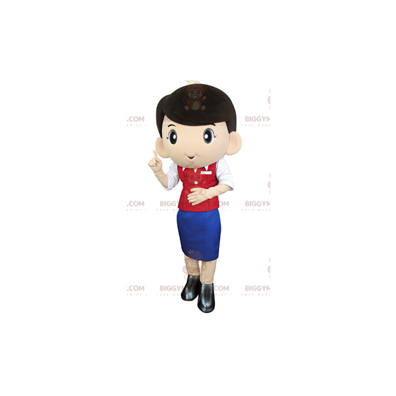 Air Hostess Hostess BIGGYMONKEY™ Mascot Costume -
