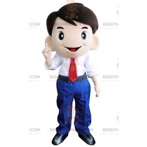 BIGGYMONKEY™ Mascottekostuum van lachende man in