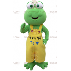 Disfraz de mascota de rana verde BIGGYMONKEY™ con overol