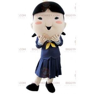 BIGGYMONKEY™ School Girl Brown School Girl Mascot Costume In