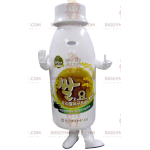 White Plastic Bottle BIGGYMONKEY™ Mascot Costume -