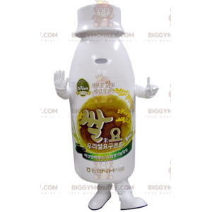 Witte plastic fles BIGGYMONKEY™ mascottekostuum -