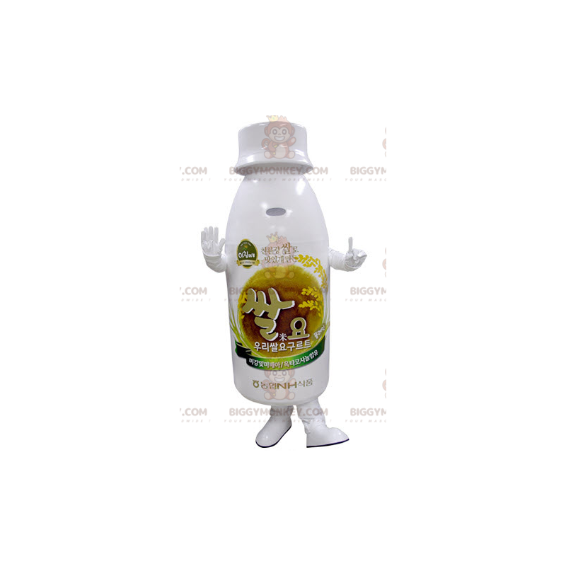 White Plastic Bottle BIGGYMONKEY™ Mascot Costume -
