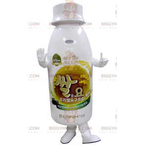 Hvid plastflaske BIGGYMONKEY™ maskotkostume - Flaske maskoter - BIGGYMONKEY_05077 - BiggyMonkey.com