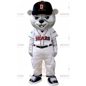 Kostým maskota Gray Bear BIGGYMONKEY™ v baseballovém oblečení –