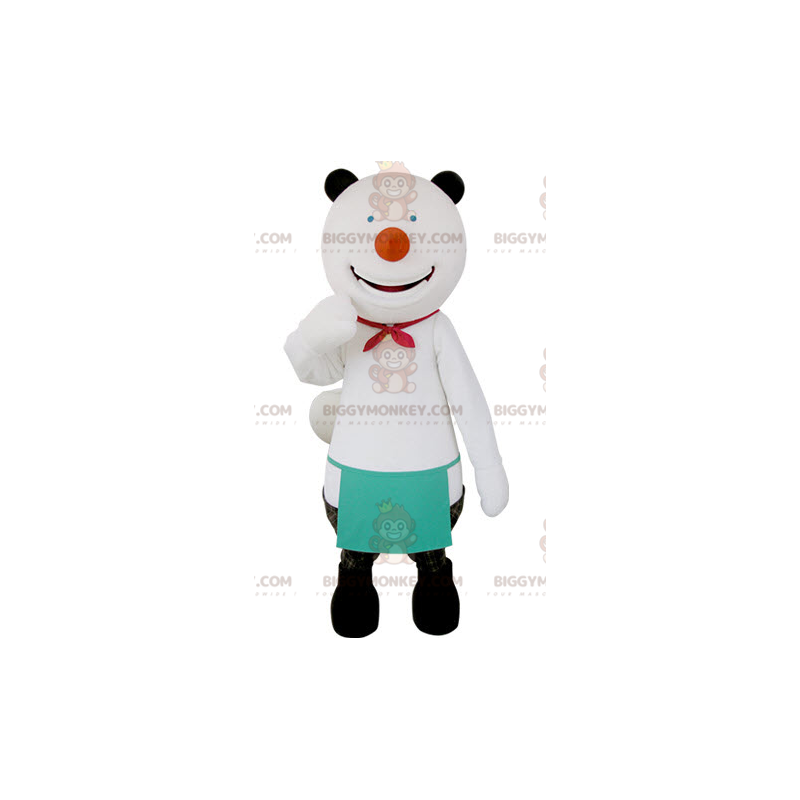 Disfraz de mascota BIGGYMONKEY™ de oso blanco y negro muy Disfraz de mascota BIGGYMONKEY™ de oso blanco y negro muy